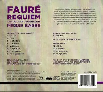Orchestra of the Age of Enlightenment, Stephen Cleobury - Fauré: Requiem, Messe Basse (2014)