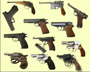 Pistols - Clipart for Photoshop