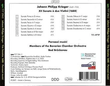 Parnassi Musici - Johann Philipp Krieger: Trio sonatas (2007) (Repost)