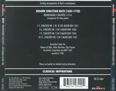 Amsterdam Guitar Trio - J.S. Bach: Brandenburg Concertos Nos. 2, 3, 5 & 6 (1996) (Repost)