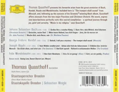 Thomas Quasthoff - Betrachte, meine Seel [Deutsche Grammophon 00289 477 6230] {Europe 2006}