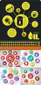 Infographic and diagram design elements vector set 89