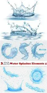 Vectors - Water Splashes Elements 4