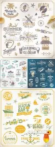 Summer Design Elements Vector
