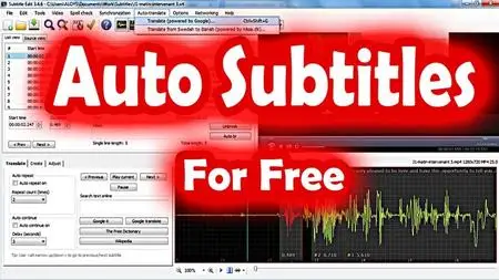 Automatic Subtitles (SRT) transcribe and translation