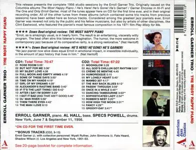 Erroll Garner - The Most Happy Piano - The 1956 Studio Sessions (1956) {2CD Set, Columbia--American Jazz Classics 99021}