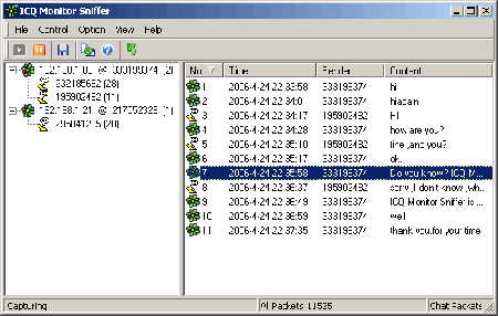 ICQ Monitor Sniffer ver.3.0