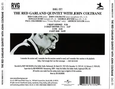 The Red Garland Quintet with John Coltrane - Dig It! (1958) {2009 Prestige Rudy Van Gelder Remaster}