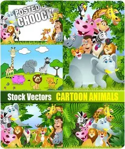 Cartoon animals - Stock Vector