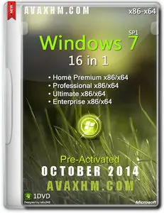 Windows 7 SP1 AIO 16in1 x86/x64 OEM-ESD Pre-Activated October 2014