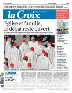 La Croix Du Lundi 20 Octobre 2014