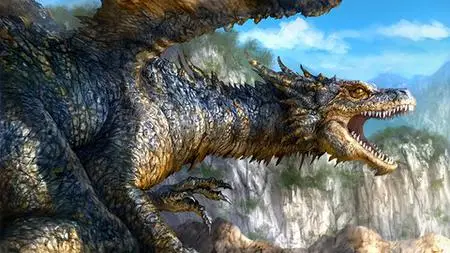 How To Digitally Draw/Paint A Realistic Dragon In Photoshop