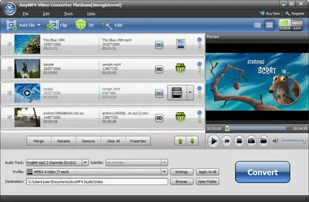 AnyMP4 Video Converter Platinum 6.1.56