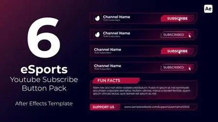 eSports Youtube Subscribe Button Pack 35383924