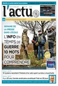 L'Actu – 23 mars 2023