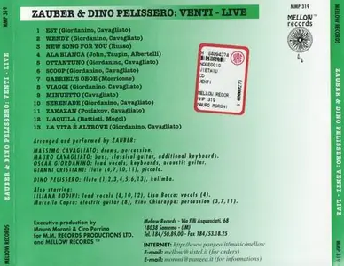 Zauber & Dino Pelissero - Venti - Live (1997)