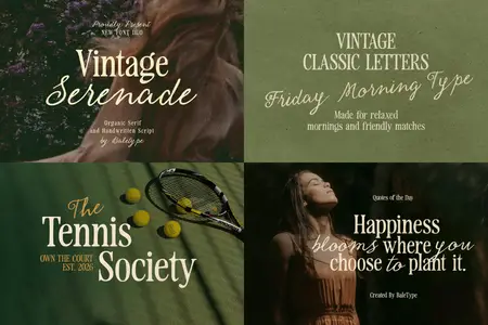 Vintage Serenade - Organic Font Duo