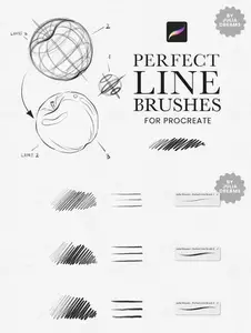 Sketch Line Pencil Charcoal Procreate Brushes TV9JAR8