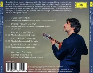 Avi Avital, Giovanni Antonini, Il Giardino Armonico - Concertos: Vivaldi,Bach, Barbella, Paisiello, Hummel (2023)