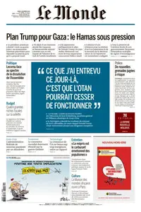 Le Monde du Jeudi 2 Octobre 2025