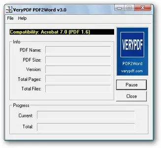 VeryPDF PDF2Word v3.0 Portable