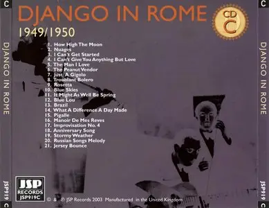 Django Reinhardt - Django In Rome 1949-1950 (2003) {4CD Box Set JSP Records JSP919}