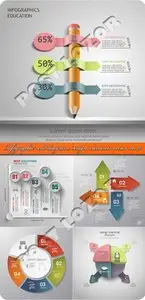 Infographic and diagram design elements vector set 91