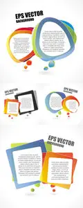 Abstract Speech Bubbles Vector
