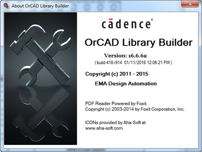 OrCAD Library Builder 16.6.62