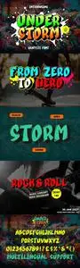 Under Storm - Layered Graffiti Font