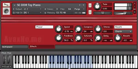SonicCouture DDR Toy Piano KONTAKT EXS24 LiVE
