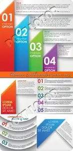 Banners with numbers vector set 19