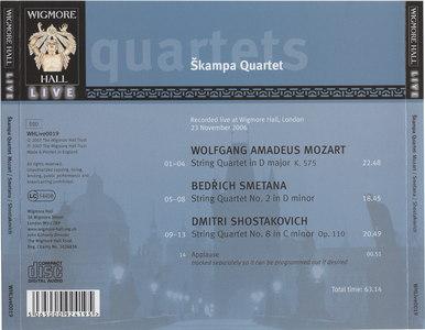 Skampa Quartet - Mozart, Smetana, Shostakovich: String Quartets (2007)