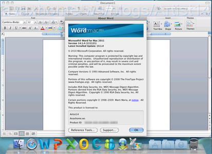 Microsoft Office for Mac Home & Business 2011 VL v14.1.4