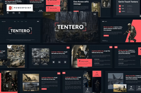 Tentero - Military & Army Powerpoint, Keynote and Google Slides Template