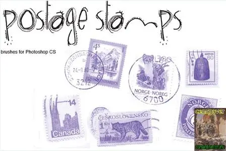 Postage Stamps Brushes