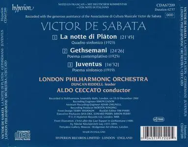 Aldo Ceccato, London Philharmonic Orchestra - Victor de Sabata: La Notte di Plàton, Gethsemani, Juventus (2001)