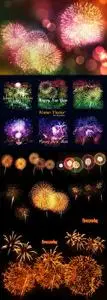 Awesome 100 New Year Fireworks Brushes for Photoshop