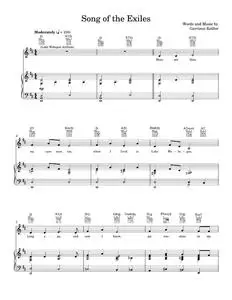 Song Of The Exiles - Garrison Keillor (Piano-Vocal-Guitar)
