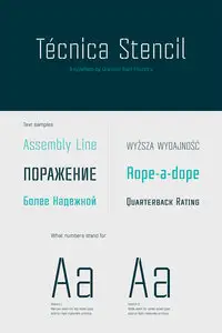Tecnica Stencil Font