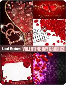 Valentine day card 32 - Stock Vector
