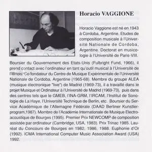 Horacio Vaggione - Musique Pour Piano et Électroacoustique (1995) {Mnémosyne Musique Média LDC 278 1102}
