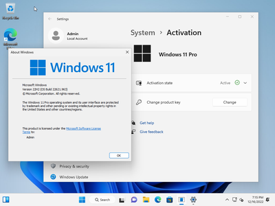 Windows 11 Pro 22H2 Build 22621.963 (No TPM Required) With Office 2021 Pro Plus Multilingual Preactivated