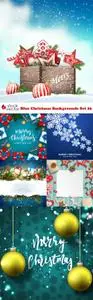 Vectors - Blue Christmas Backgrounds Set 26