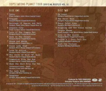 Todd Rundgren's Utopia - Oops! Wrong Planet Tour: Official Bootleg, Vol. 5 (2003) 2 CDs