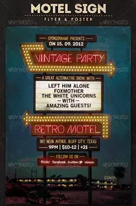 GraphicRiver Motel Sign - Flyer & Poster