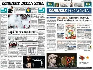 Il Corriere della Sera (27-04-15) + Corriere Economia