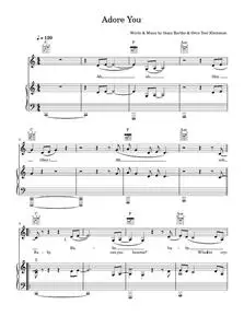 Adore you - Miley Cyrus (Piano-Vocal-Guitar (Piano Accompaniment))