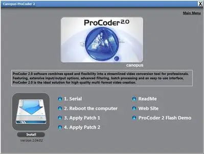 Canopus ProCoder 2.04.02 + QuickTime Pro 7.1.5 AiO [vertigo173]