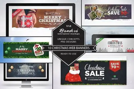 CreativeMarket - Bandera' (Christmas Web Banners)